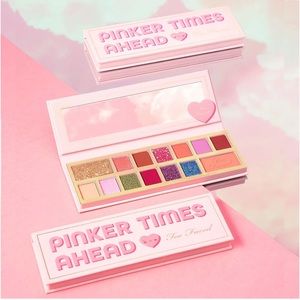 Too Faced Pinker Times Ahead Eye Shadow Palette. Rose, Shiny, Trendy, Bright